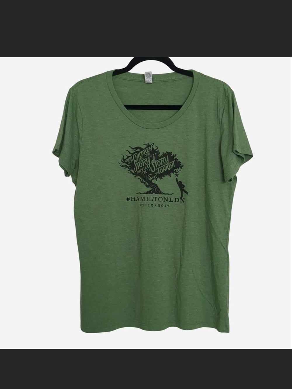 OFFICIAL Hamilton Musical London Debut Graphic Tee 🌟 Green XL
